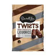 Darrell Lea Dark Chocolate Liquorice Twists 200g