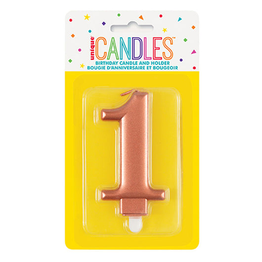 Jumbo Number Candles | Rose Gold