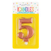 Jumbo Number Candles | Rose Gold