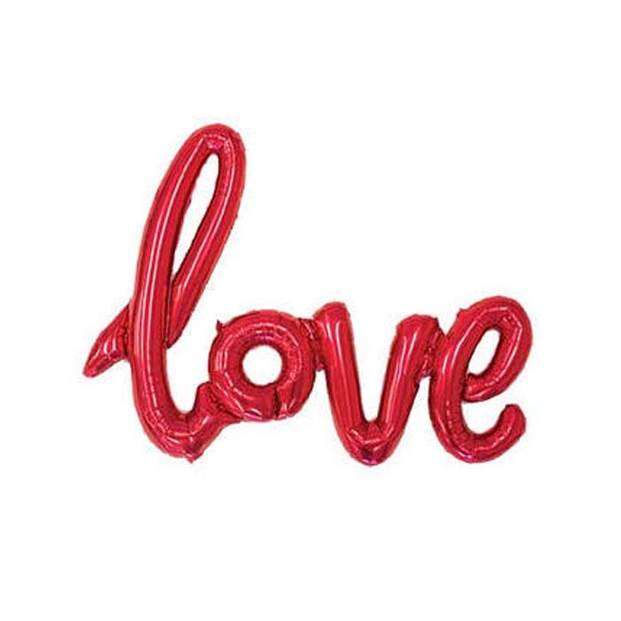 Love Script Air-Filled Balloon