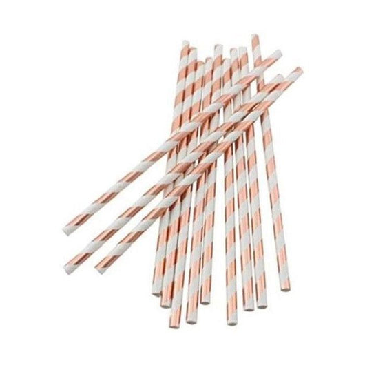 Rose Gold Paper Straws | Paper Straws | Partyware | Rose Gold Theme | The French Kitchen Castle Hill