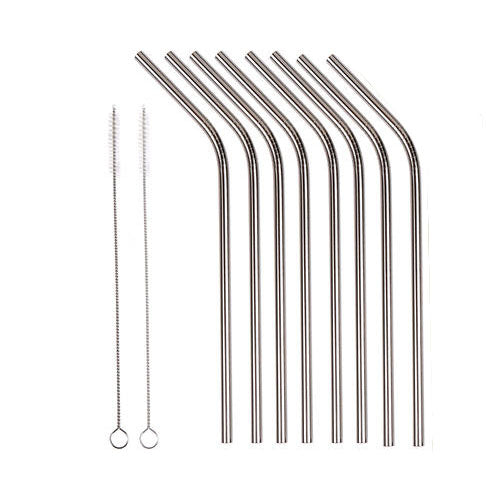 Stainless Steel Straws | 8 Pack | Casa Regalo | The French Kitchen Castle Hill