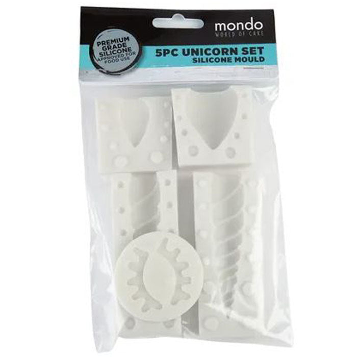 Unicorn Silicone Mould 5 pc Set