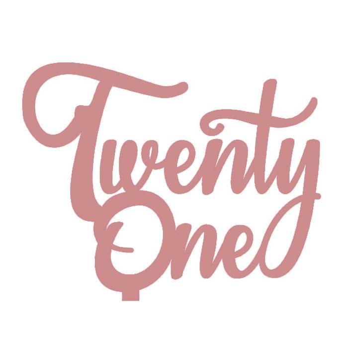 Acrylic Cake Toppers | Twenty One