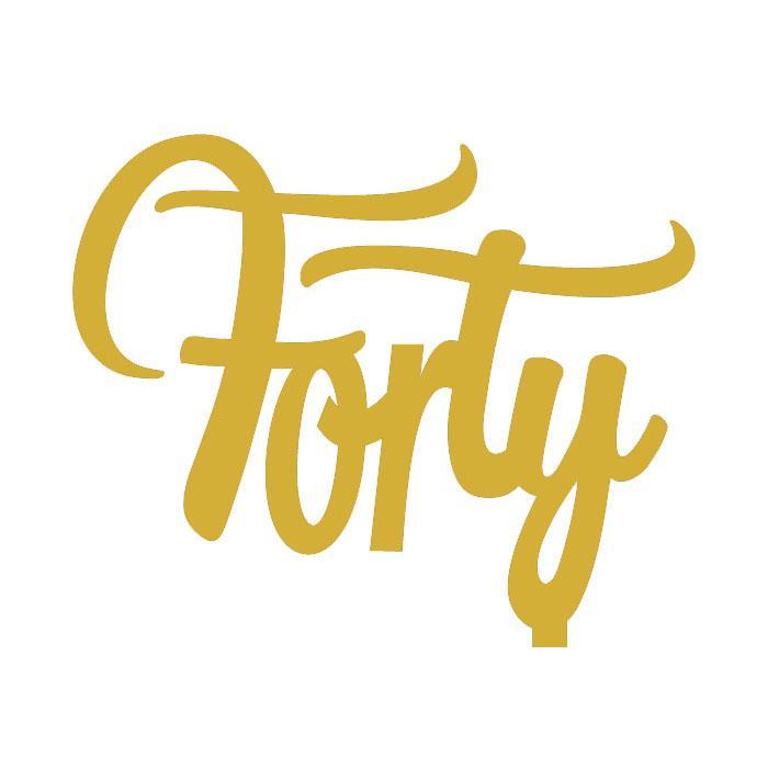 Acrylic Cake Toppers | Forty