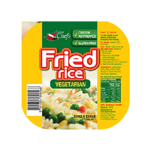Vegetarian Fried Rice 200g | Allied Chef | The French Kitchen Castle Hill