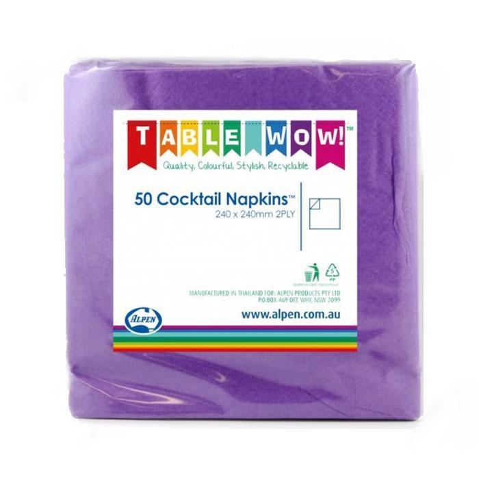 Alpen Quality 2ply 50pk Cocktail Napkins | The French Kitchen Castle Hill 