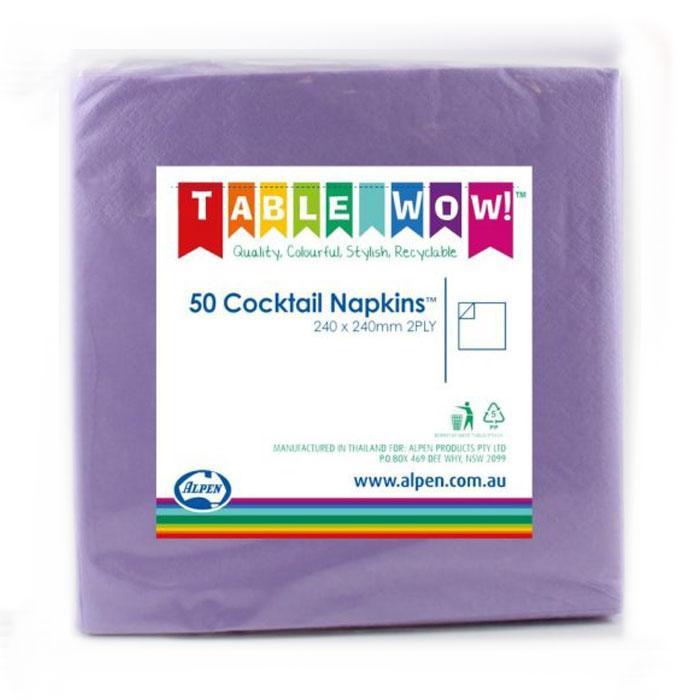 Alpen Quality 2ply 50pk Cocktail Napkins | The French Kitchen Castle Hill 