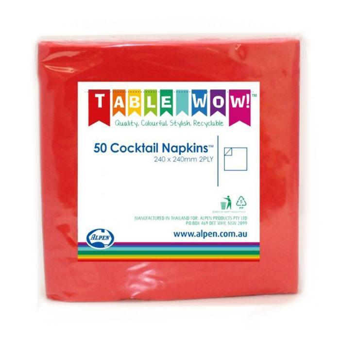 Alpen Quality 2ply 50pk Cocktail Napkins | The French Kitchen Castle Hill 