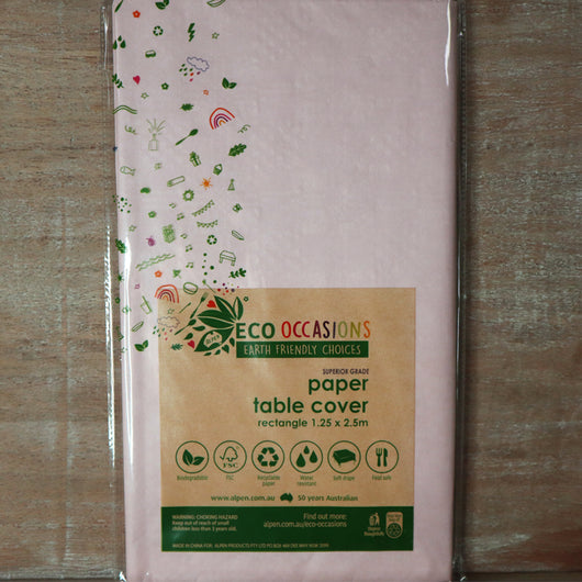 ECO Occasions table cloth | Pale pink kraft paper table cover | The French Kitchen Castle Hill