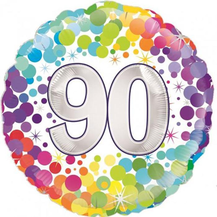 Colour Confetti 90 Foil Balloon 18" | Oaktree | The French Kitchen Castle Hill  