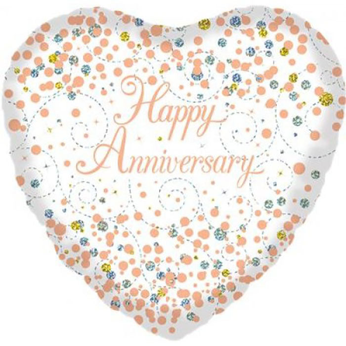 Rose Gold Happy Anniversary | Foil Balloon
