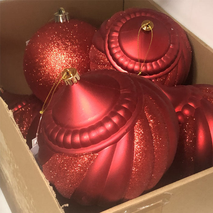 Jumbo Red Baubles | 3 designs