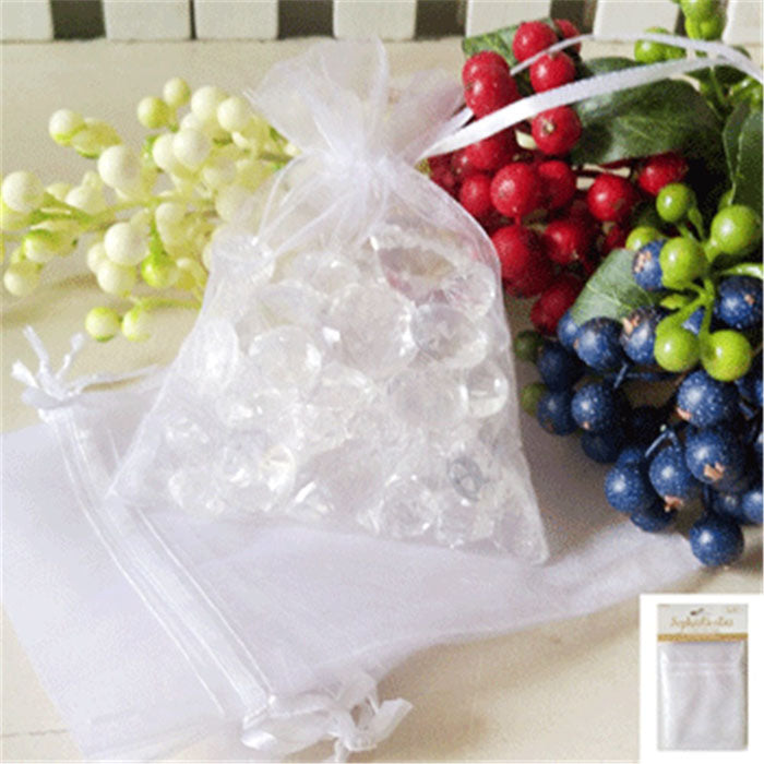 White Organza Favour Bags | 10 pk