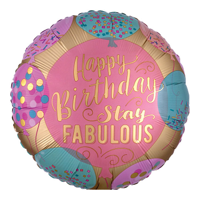 Stay Fabulous Happy Birthday | 18" Foil Balloon