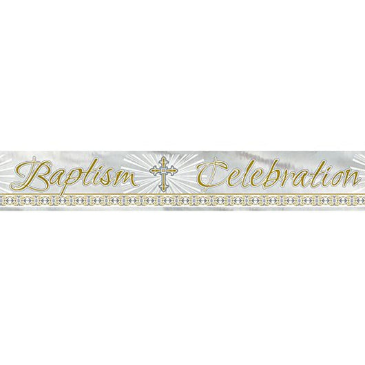 Baptism Banner | Silver & Gold