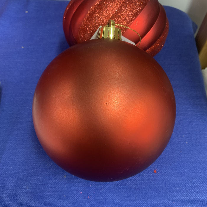 Jumbo Red Baubles | The French Kitchen Castle Hill