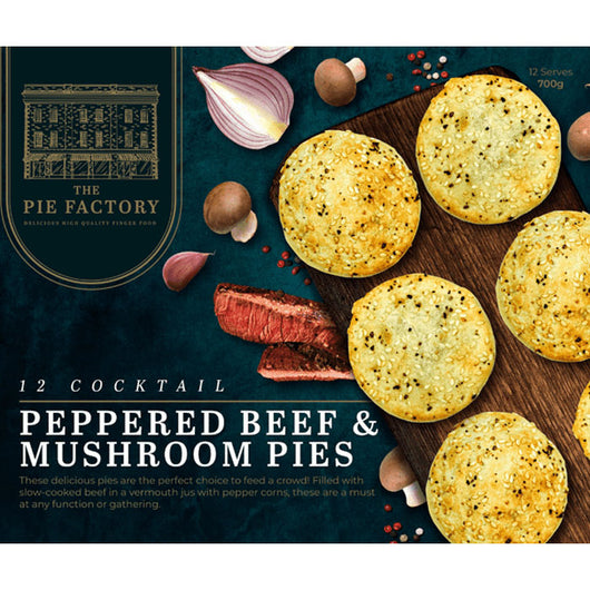 Peppered Beef & Mushroom Party Pies | The French Kitchen Castle Hill