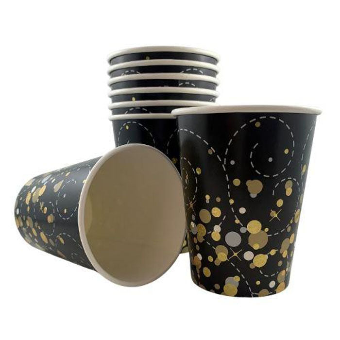 Black & Gold Paper Cups | The French Kitchen Castle Hill