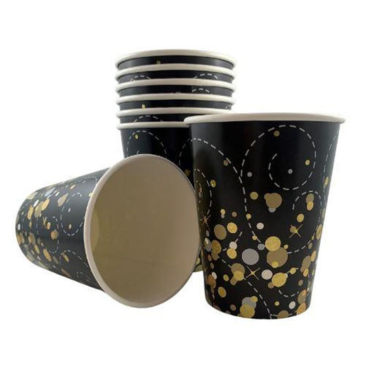 Black & Gold Paper Cups | The French Kitchen Castle Hill