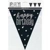 Happy Birthday Bunting | Pink, Blue & black