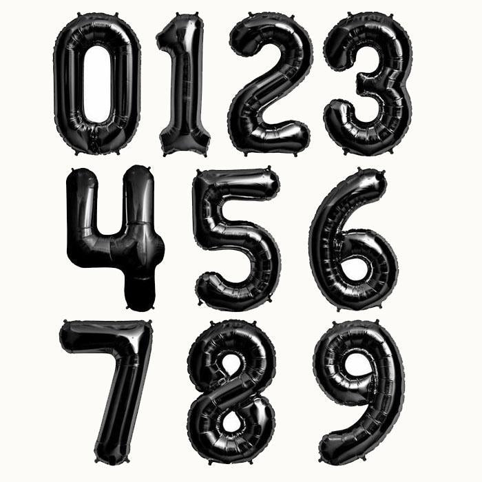 Black Jumbo Number Foils