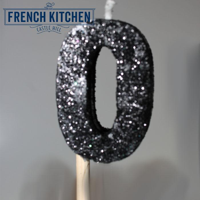 Black Glitter Candle