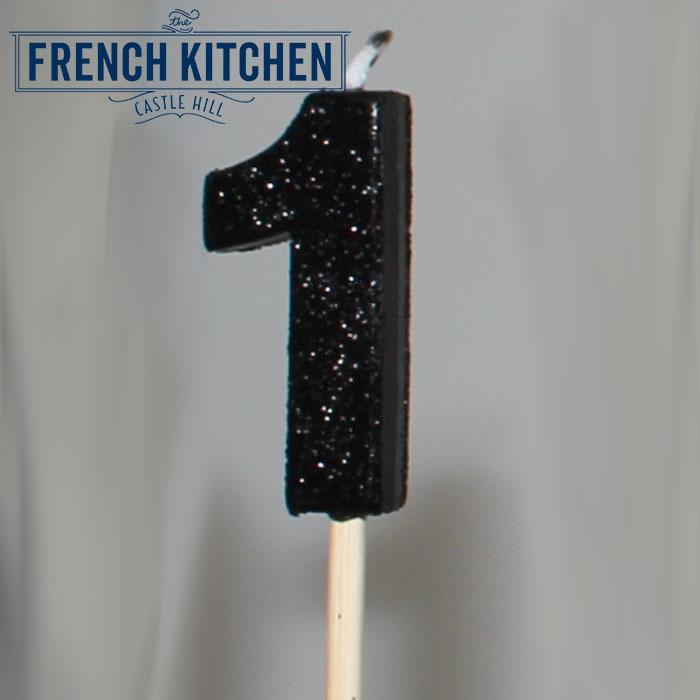 Black Glitter Candle