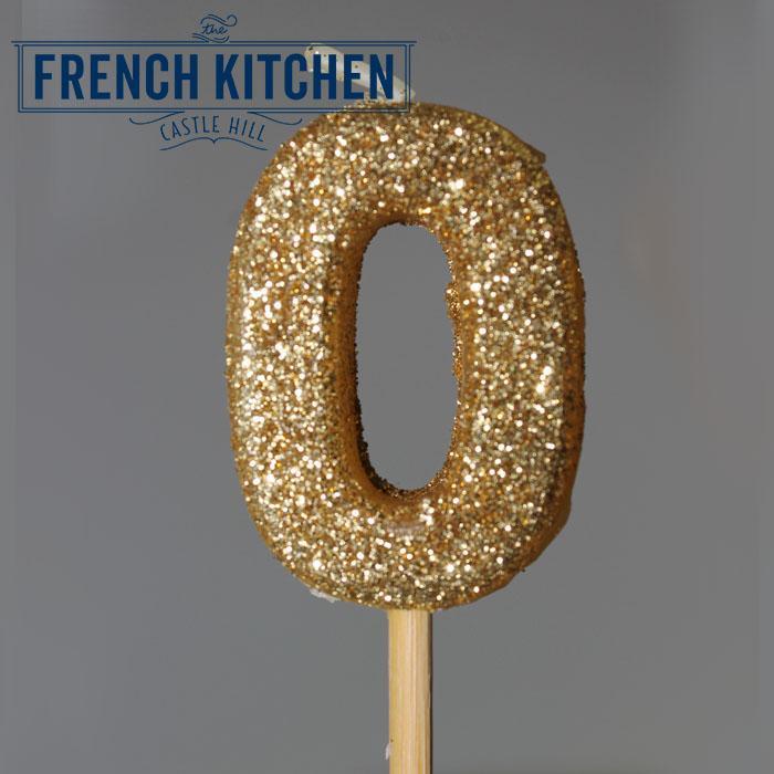 Gold Glitter Candle