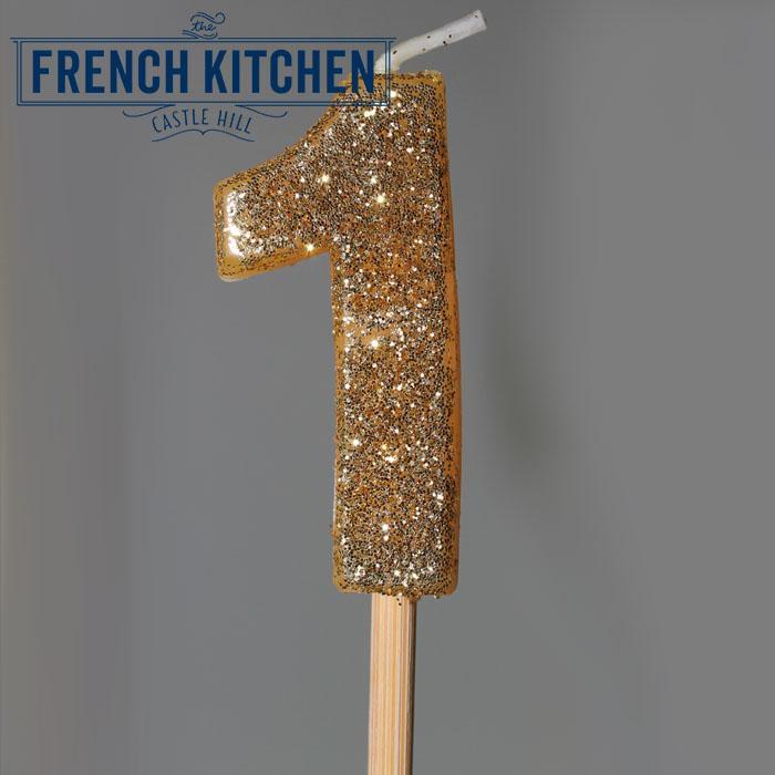 Gold Glitter Candle