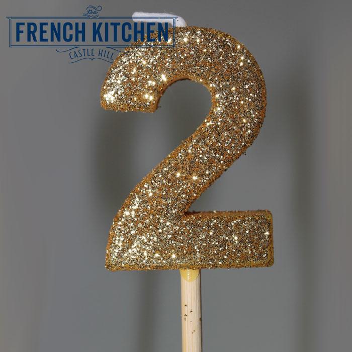 Gold Glitter Candle