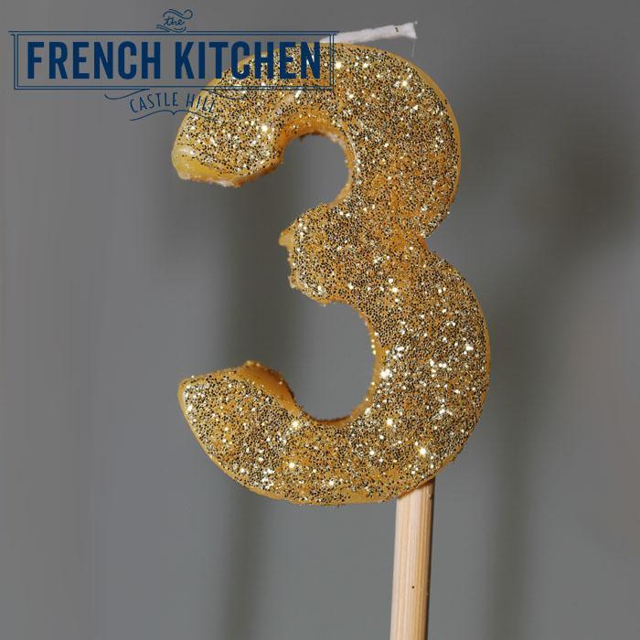 Gold Glitter Candle