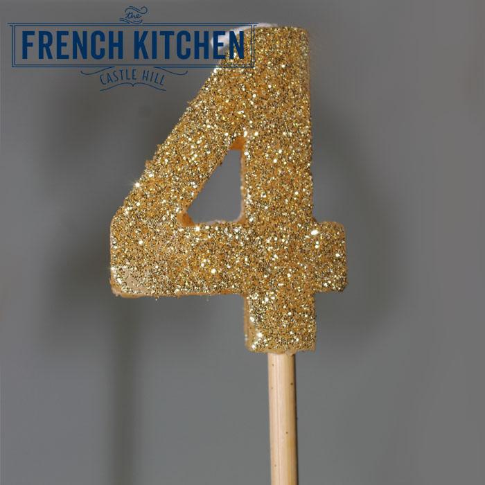 Gold Glitter Candle