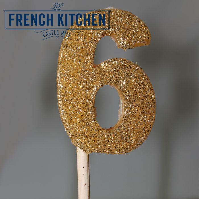 Gold Glitter Candle