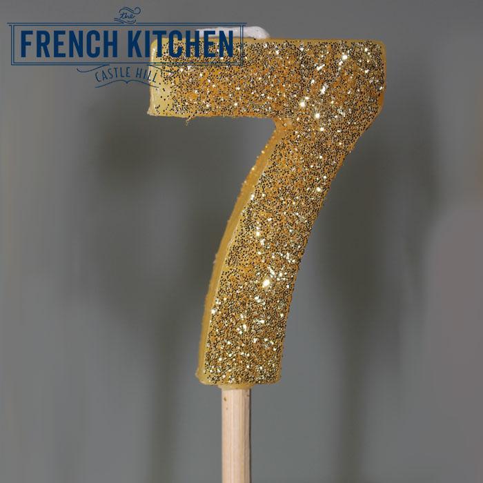 Gold Glitter Candle