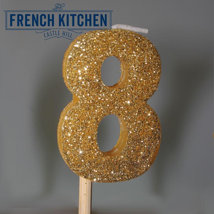 Gold Glitter Candle