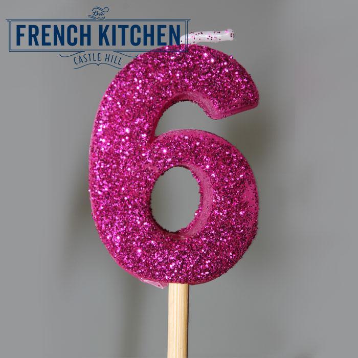 Pink Glitter Candle