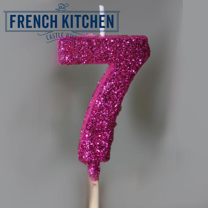 Pink Glitter Candle