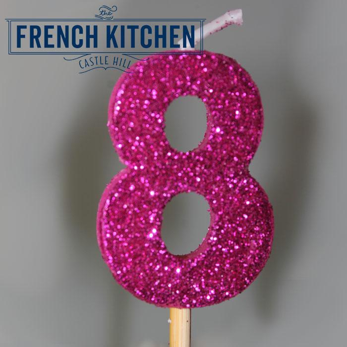 Pink Glitter Candle