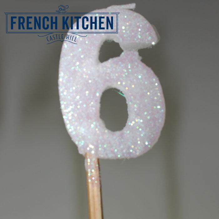Pearl White Glitter Candle