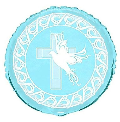 Blue Dove with Cross Foil Balloon | The French Kitchen Castle Hill