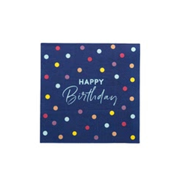 Blue Happy Birthday Lunch Napkins