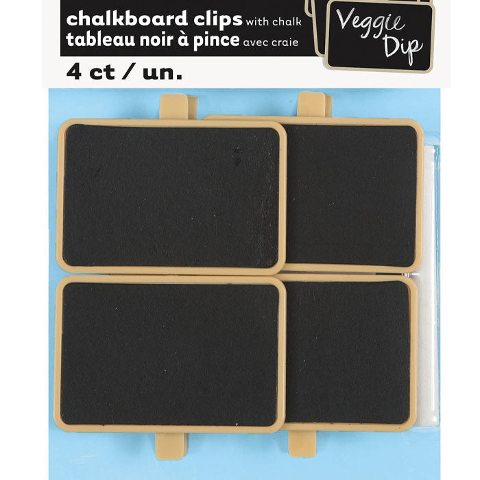 Mini Chalkboard Clips | 4 pack