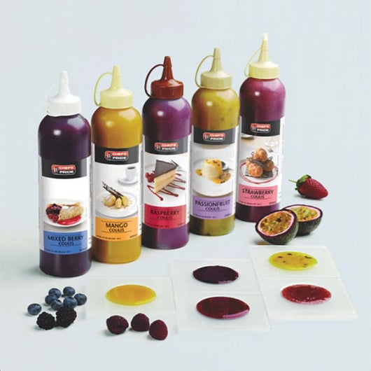 Fruit Coulis | 500ml | Mango, Mixed Berry, Passionfruit & Strawberry | The French Kitchen Castle Hill