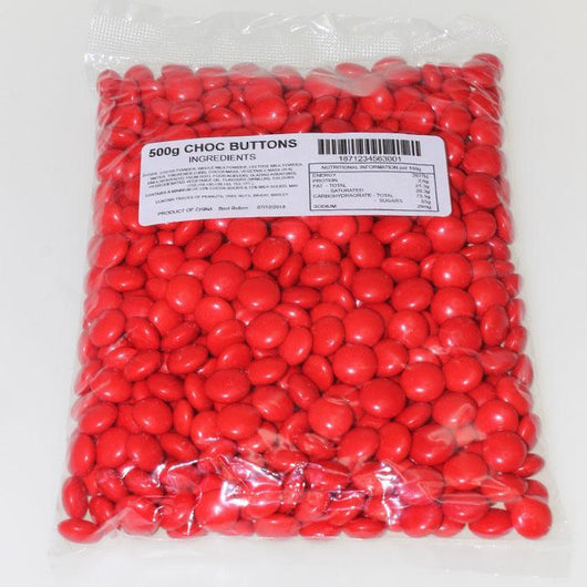 Chocolate Buttons Red 500g bag