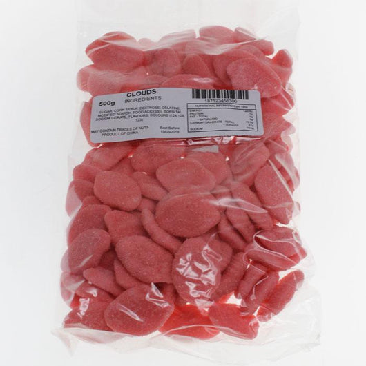 Cloud Pink Coloured Sugar Lollies 500g Bag