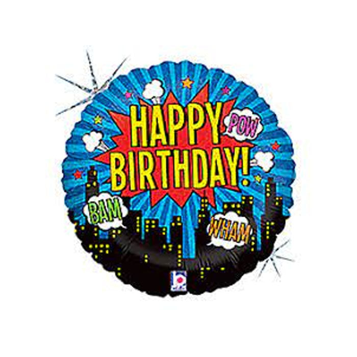 Happy Birthday Comic Foil Balloon