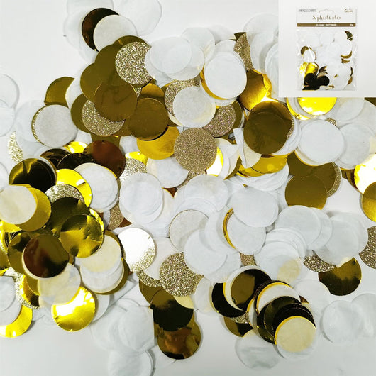 Gold & White Paper Confetti | The French Kitchen Castle Hill