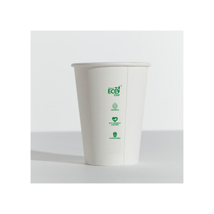 8oz single wall white eco cups | 50pk