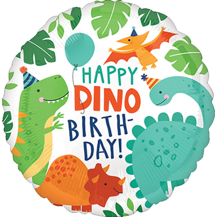 Happy Dino Birthday | 18" foil balloon